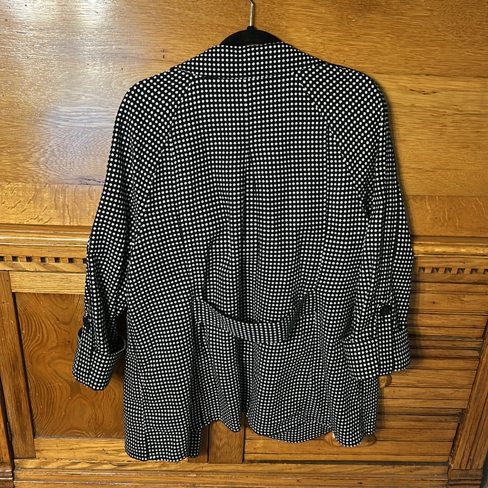 Peter Nygard Black White Polka Dot Jacket - Picture 2 of 12